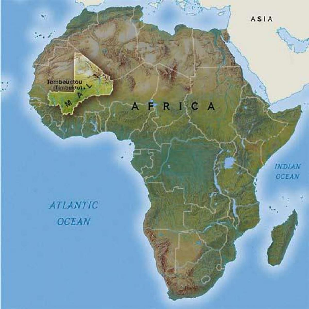 Mali západní afriky mapě
